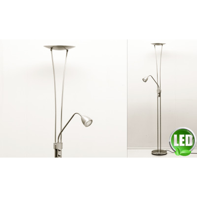 Pie de salón LED regulable en níquel