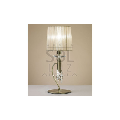 Lámpara de sobremesa de MANTRA de la colección TIFFANY en cuero | LuzAlcala.com