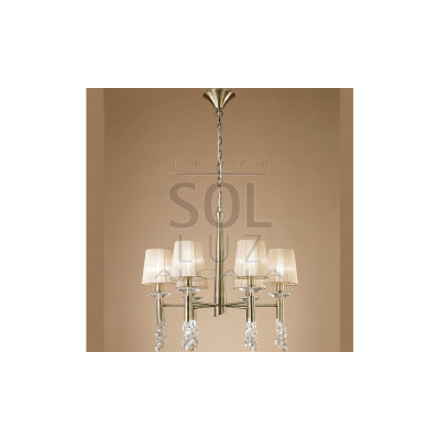 Lámpara de MANTRA de la Colección TIFFANY en Cuero 6 Luces | LuzAlcala.com