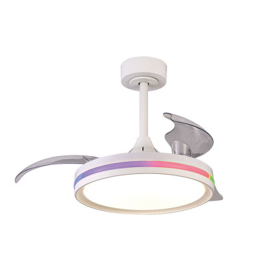 Ventilador Mod. NORTHA de MANTRA en blanco con RGB | LuzAlcala